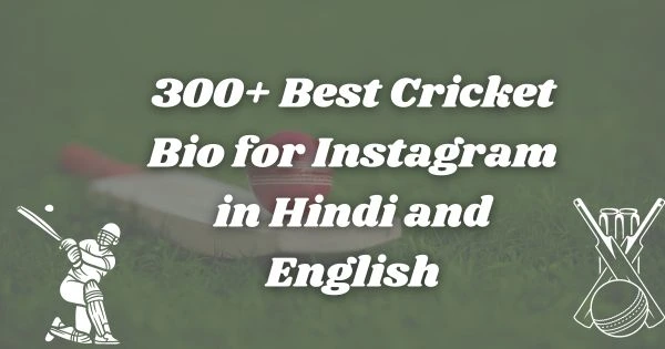 300+ Best Cricket Bio for Instagram in Hindi and English