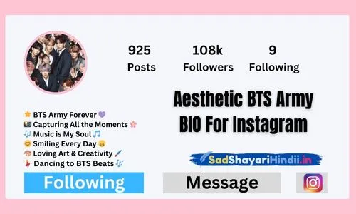 Aesthetic BTS Army BIO For Instagram