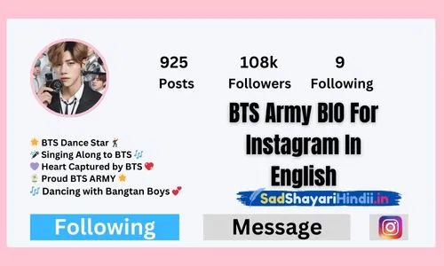 BTS Army BIO For Instagram In English