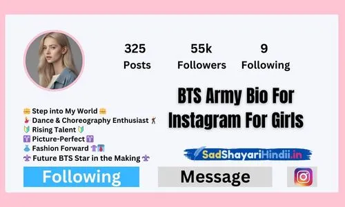 BTS Army Bio For Instagram For Girls