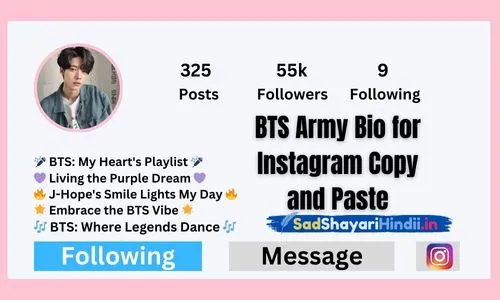 BTS Army Bio for Instagram Copy and Paste