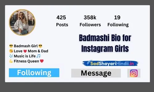 Badmashi Bio for Instagram Girls