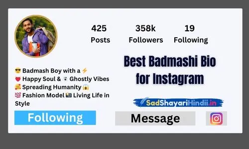 Best Badmashi Bio for Instagram