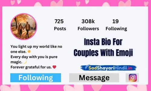 Insta Bio For Couples With Emoji