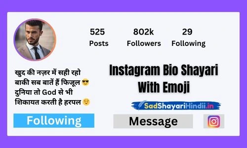 Instagram Bio Shayari With Emoji