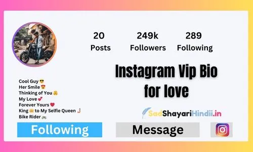 Instagram Vip Bio for love