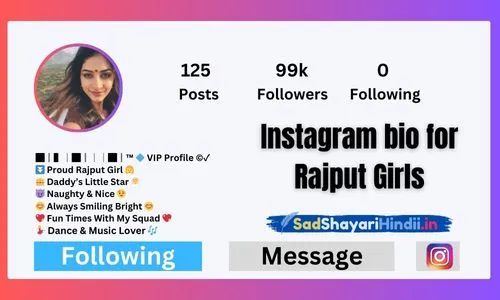 Instagram bio for Rajput Girls