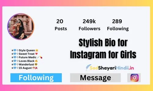 Stylish Bio for Instagram for Girls